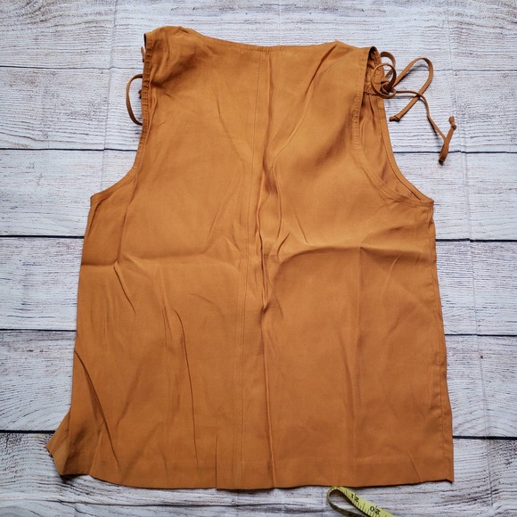 BCBGeneration mustard Yellow Tie Sleeves Blouse XS - Picture 5 of 5